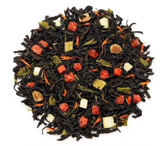 Black tea Strawberry with Cream Waka, 100 g, flavored