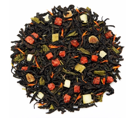 Black tea Strawberry with Cream Waka, 1 kg, wholesale, flavored