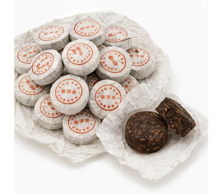 Чай Шу Пуер пресований круглий 6 г, Waka, 1 кг