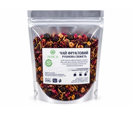 Чай фруктовий "Рубінова свіжість", ТМ Waka, 100 г, для HoReCa