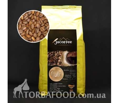 Кава в зернах Jacoffee Gold 1кг Кава в зернах Jacoffee Gold 1кг