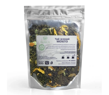 Чай зелений Мохіто, ТМ Waka, 100г