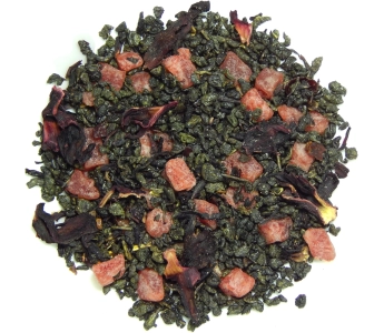 Чай зелений Ганпаудер "Суниця з вершками"