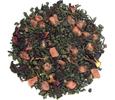 Чай зеленый Ганпаудер "Земляника со сливками"