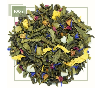 Чай зелений і білий "8 скарбів Шаоліня" 100 грамів