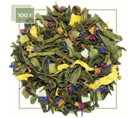 Чай зелений і білий "8 скарбів Шаоліня" 100 грамів Чай зелений і білий "8 скарбів Шаоліня" 100 грамів