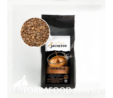 Кава в зернах Jacoffee Crema 0.5 кг Кава в зернах Jacoffee Crema 0.5 кг