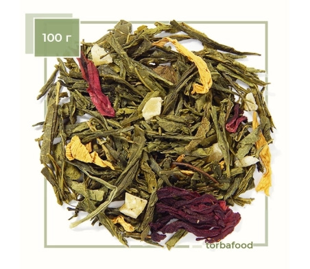 Чай зелений Ананас із суницями 100 грамів Чай зелений Ананас із суницями 100 грамів