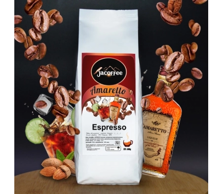 Кава в зернах з ароматом Амарето, 500 г Кава в зернах з ароматом Амарето, 500 г