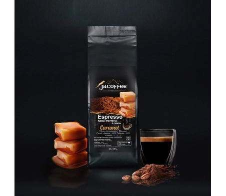 Кава мелена Jacoffee Espresso Карамель, 225 г Кава мелена Jacoffee Espresso Карамель, 225 г