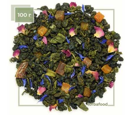 Чай зеленый Сочный персик 100 грамм Чай зеленый Сочный персик 100 грамм