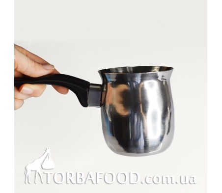 Турка для кави з неіржавкої сталі 350 мл, 1 шт. Турка для кави з неіржавкої сталі 350 мл, 1 шт.