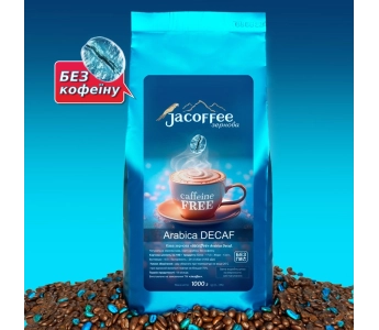 Кава в зернах Jacoffee Arabica без кофеїну, 1 кг 2