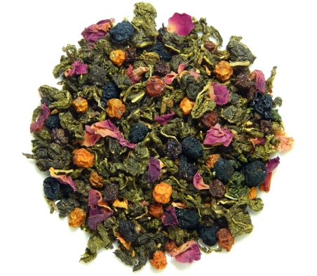 Чай зелений Оолонг зі смородиною, 100г Чай зелений Оолонг зі смородиною, 100г