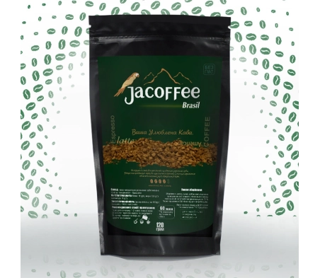 Кофе растворимый сублимированный Jacoffee Brazil, 120г Кофе растворимый сублимированный Jacoffee Brazil, 120г