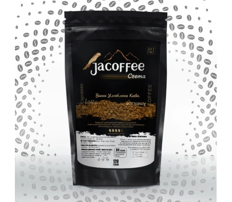 Кофе растворимый сублимированный Jacoffee Crema, 120г Кофе растворимый сублимированный Jacoffee Crema, 120г