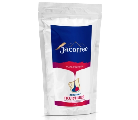 Сливки сухие розовые Jacoffee Клубника 32%, 500г