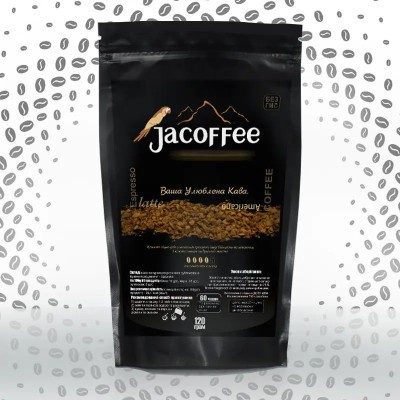 Фасованный растворимый кофе • Кофе растворимый сублимированный Jacoffee, 120г