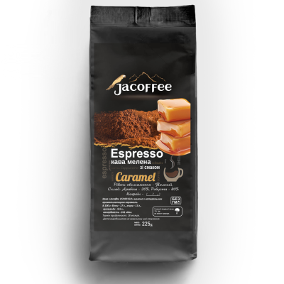 Кофе молотый Jacoffee Espresso, карамель, 225 г
