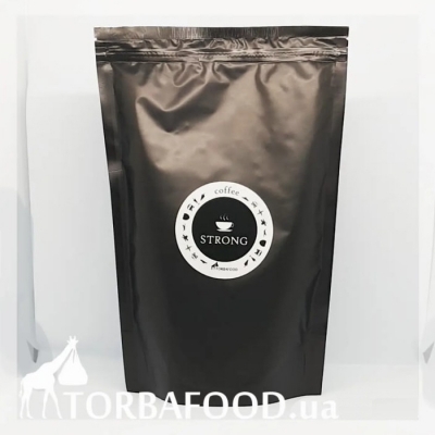 Фасованный растворимый кофе • Кофе сублимированный Strong, 400 г