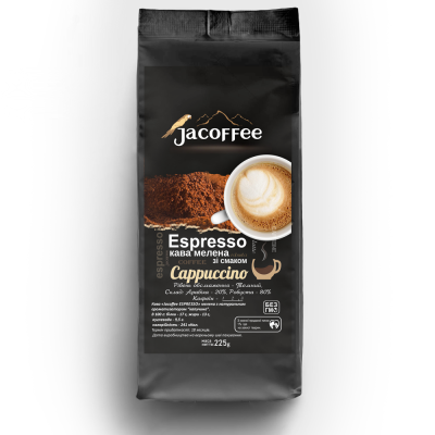 Кофе молотый Jacoffee Espresso, капучино, 225 г