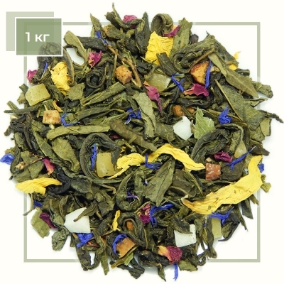 Чай зеленый+белый 8 сокровищ Шаолиня, 1 кг