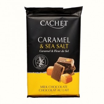 Шоколад Cachet молочный с соленой карамелью, 300г