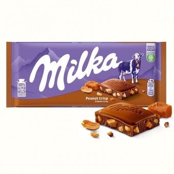 Шоколад Milka молочный с арахисом, 100г