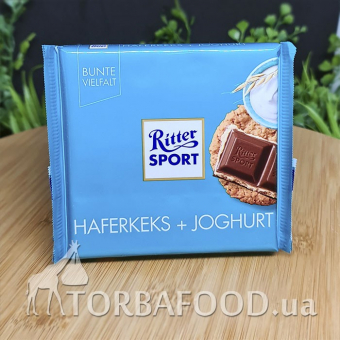 Шоколад молочный Ritter Sport, овсяное печенье и йогурт, 100г