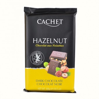 Шоколад Cachet черный с орехами, 300г