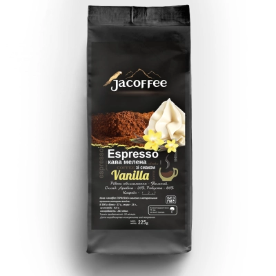 Кофе молотый Jacoffee Espresso, ваниль, 225 г