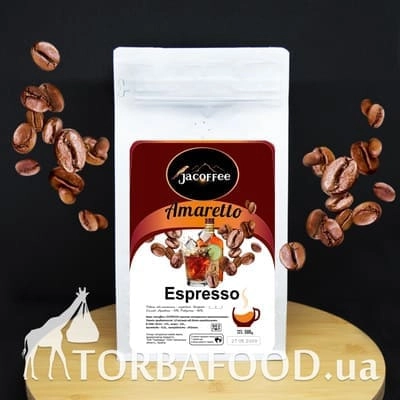 Кофе в зернах с ароматом Амаретто, 250 г