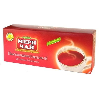 Индийский черный чай Мери чай в пакетах, 25 шт