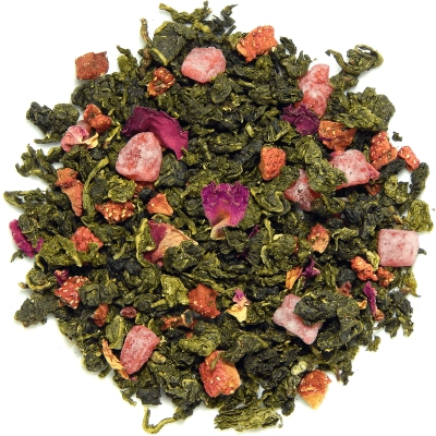 Чай зеленый оолонг Клубника и малина, 1 кг