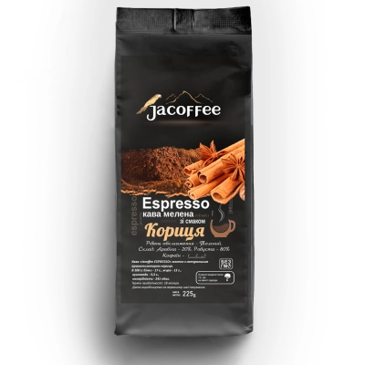 Кофе молотый Jacoffee Espresso, корица, 225 г