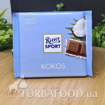 Молочный шоколад  Ritter Sport, кокос, 100г