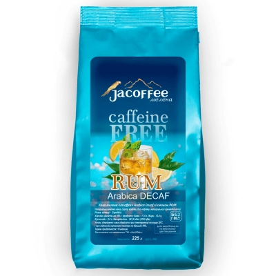 Кофе молотый без кофеина Jacoffee Arabica, Ром, 225г