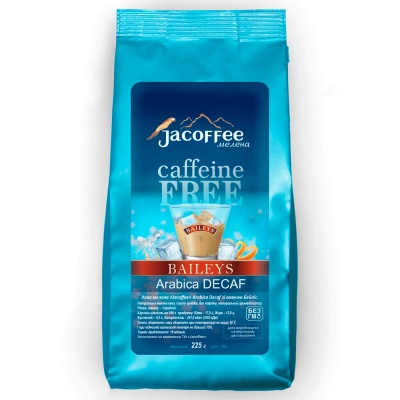 Кофе молотый без кофеина Jacoffee Arabica, Бейлиз, 225г