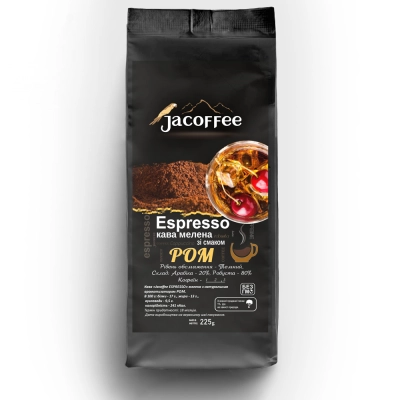 Кофе молотый Jacoffee Espresso, ром, 225 г