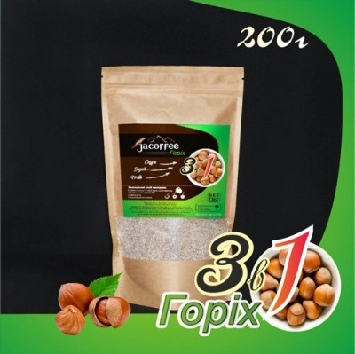 Растворимый кофе 3 в 1 • Кофе Jacoffee 3в1 Лесной орех, 200г