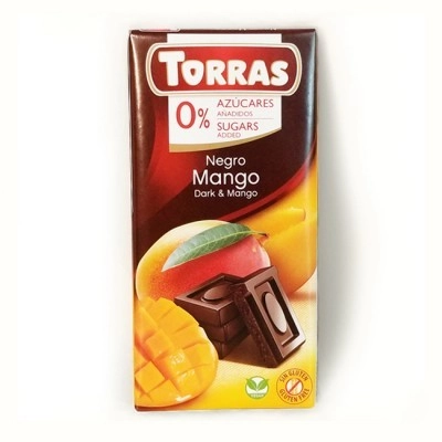 Шоколад Torras черный с манго, 75г